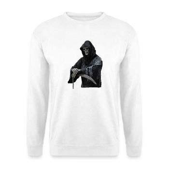 Senseur, Crâne, Diable, Satan, Métal noir, - Sweat-shirt Unisexe - blanc - Devant
