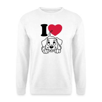 I love dogs - Unisex Sweatshirt - white - Front