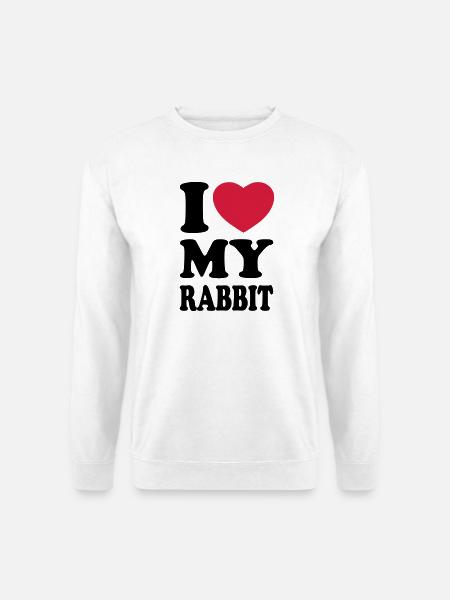 I love my rabbit - Unisex Sweatshirt - white