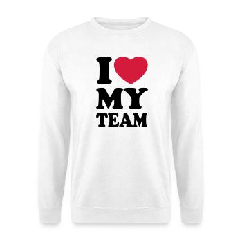 I love my team - Unisex Sweatshirt - white - Front