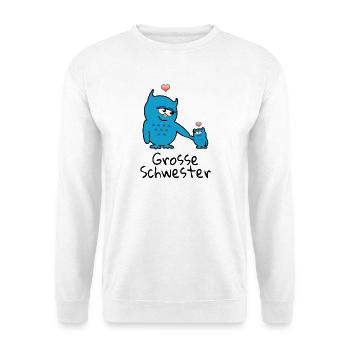 grosse Schwester - Unisex Pullover - Weiß - Vorne