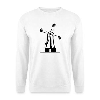 Windmill Nature Illustration icon Country Graphic Logo - Unisex Sweatshirt - white - Front