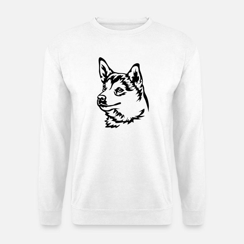 Norwegian Lundehund Head - Unisex Sweatshirt - white