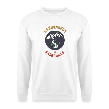 Randonneur en Vadrouille - Sweat-shirt Unisexe - blanc - Devant