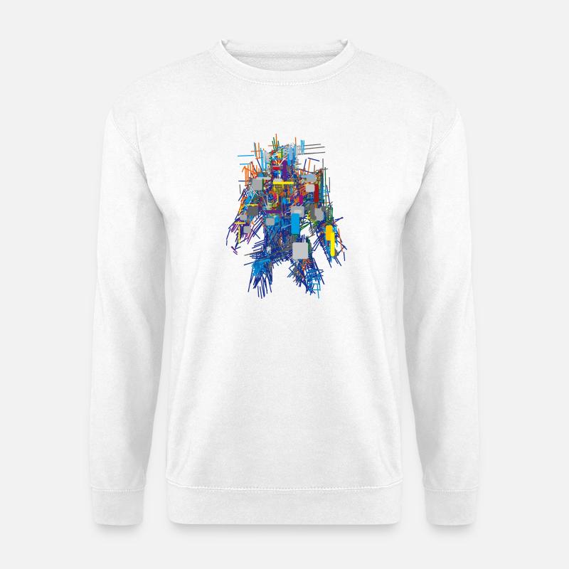 Cyber Android Abstract - Unisex Sweatshirt - white