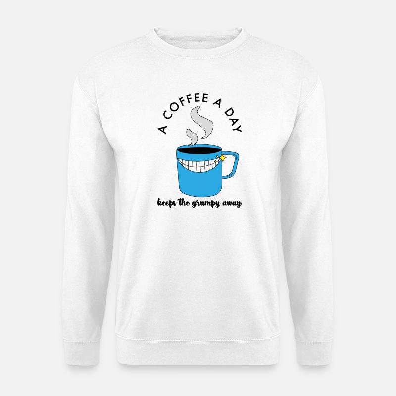 ACoffeeADay - Unisex Sweatshirt - white