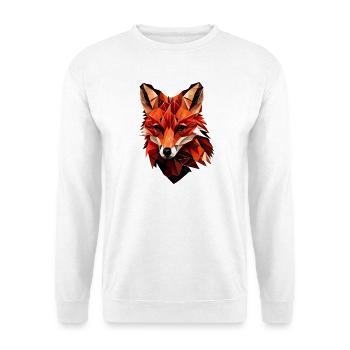 Stylized fox, Geometric - Unisex Sweatshirt - white - Front