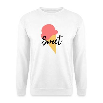 Ice Cream Ice Cream Strawberry Ice Cream Summer Festival - Unisex Sweatshirt - white - Front