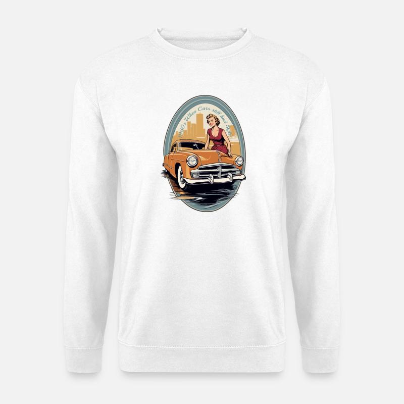 Classic Cars 1950 - Unisex Pullover - Weiß