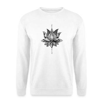 Lotus - Sweat-shirt Unisexe - blanc - Devant
