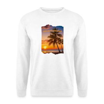 Holiday Dreams - Plage avec coucher de soleil - Sweat-shirt Unisexe - blanc - Devant