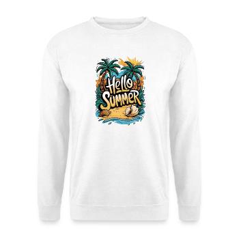 Tropisches Sommerstrand-Design - Unisex Pullover - Weiß - Vorne