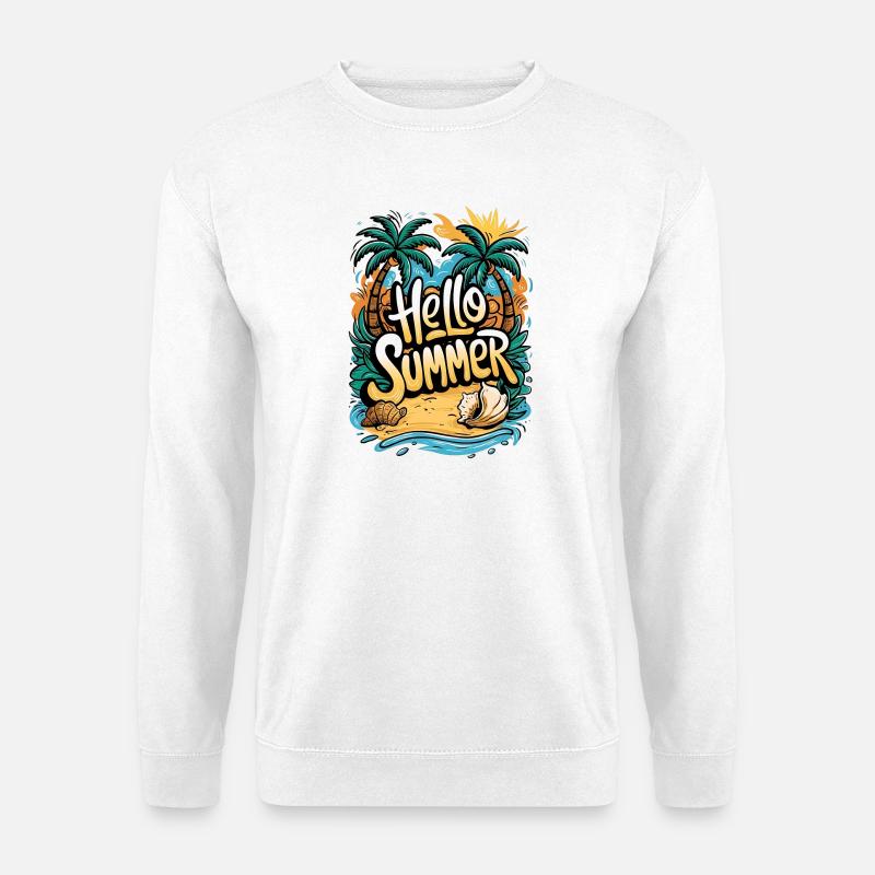 Tropical Summer Beach Design - Unisex Sweatshirt - white