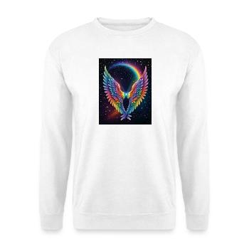 Regenbogenflügel Herz im All - Unisex Pullover - Weiß - Vorne