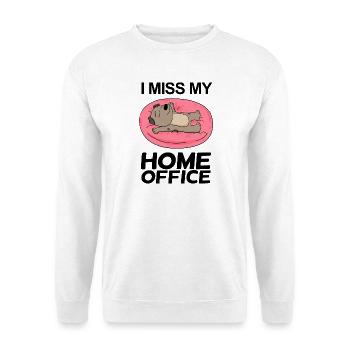 Bureau à domicile Dire drôle - Sweat-shirt Unisexe - blanc - Devant