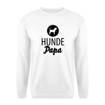 Hunde Papa - Unisex Pullover - Weiß - Vorne