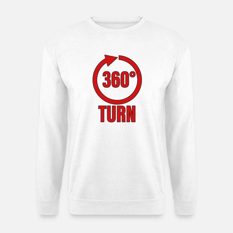 360-Grad-Drehung - Unisex Pullover - Weiß