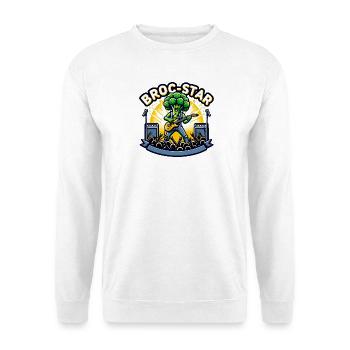 Broc-Star - The rocking broccoli super star - Unisex Sweatshirt - white - Front