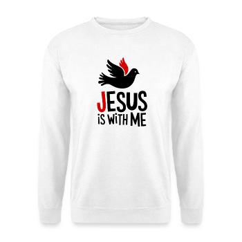 Jesus is with me - Unisex Sweatshirt - white - Front