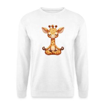 Giraffe Yoga Entspannen Relax Chill Meditation - Unisex Pullover - Weiß - Vorne