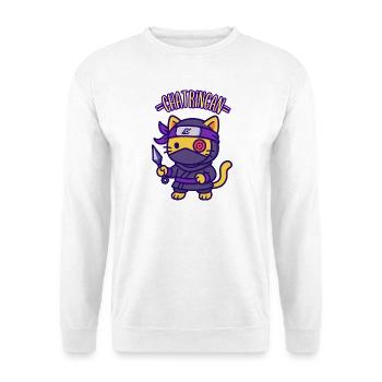 CHATRINGAN - Kawaii Katze Humor - Unisex Pullover - Weiß - Vorne