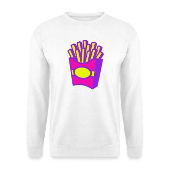 Pommes Pop-Art - Unisex Pullover - Weiß - Vorne