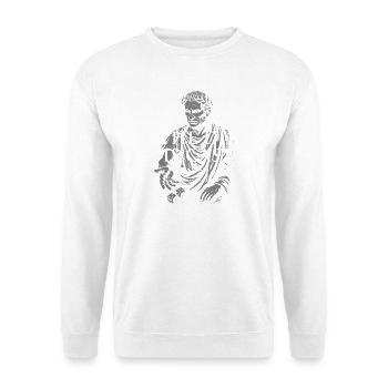 Roman Caesar Zitat verspieltes Design - Unisex Pullover - Weiß - Vorne