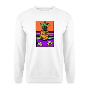 Pineapple Neon Illustration - Unisex Sweatshirt - white - Front
