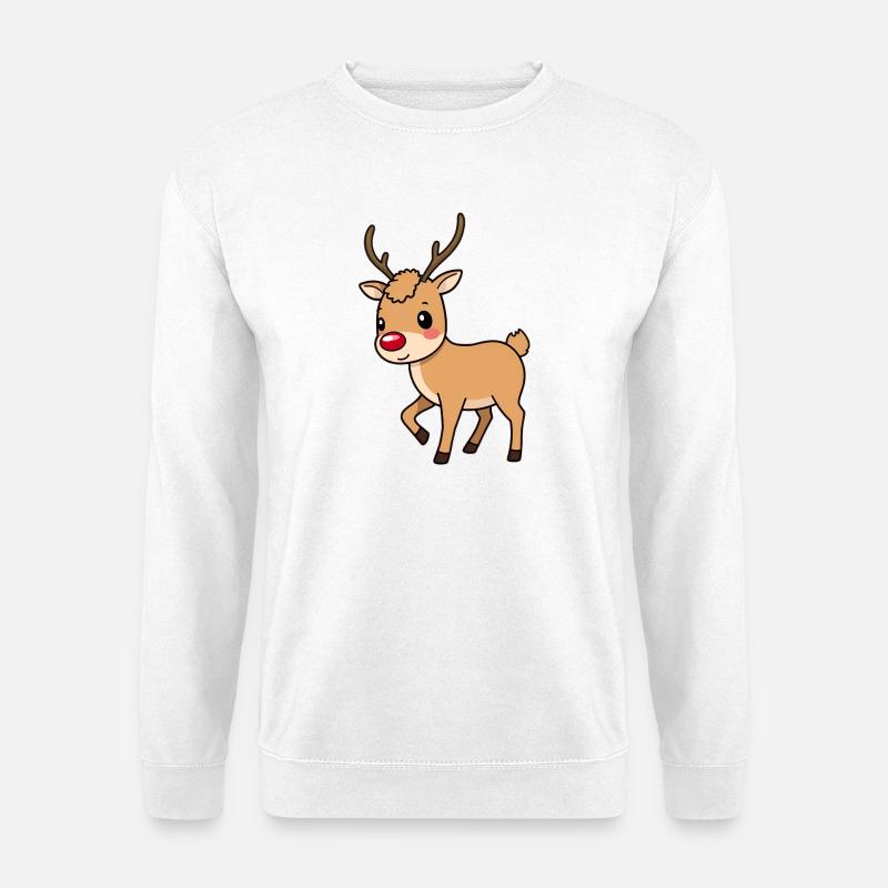 Rentier - Unisex Pullover - Weiß