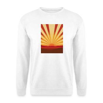 Lever de soleil dans un style rétro - Sweat-shirt Unisexe - blanc - Devant