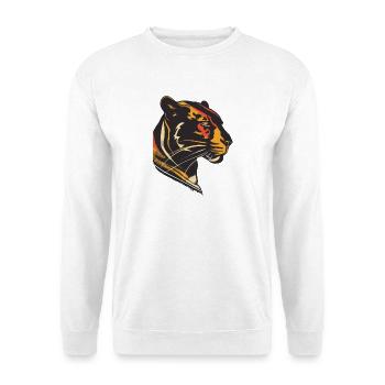 Conception élégante de la silhouette de la panthère - Sweat-shirt Unisexe - blanc - Devant