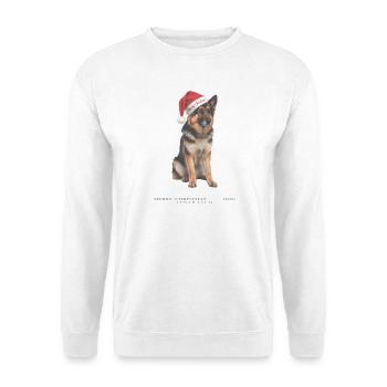 German Shepherd Christmas Hat - Unisex Sweatshirt - white - Front