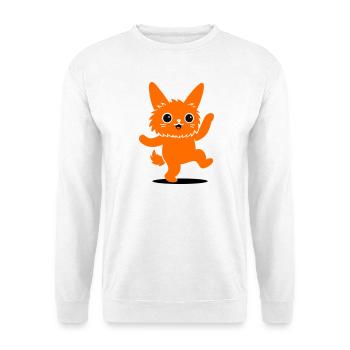Personnage animal drôle avec de grands yeux - Sweat-shirt Unisexe - blanc - Devant