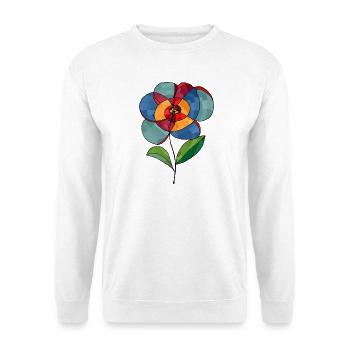 Fleur - Sweat-shirt Unisexe - blanc - Devant