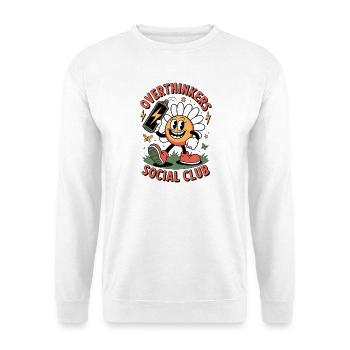 Overthinkers Social Club pour les penseurs et les analystes - Sweat-shirt Unisexe - blanc - Devant