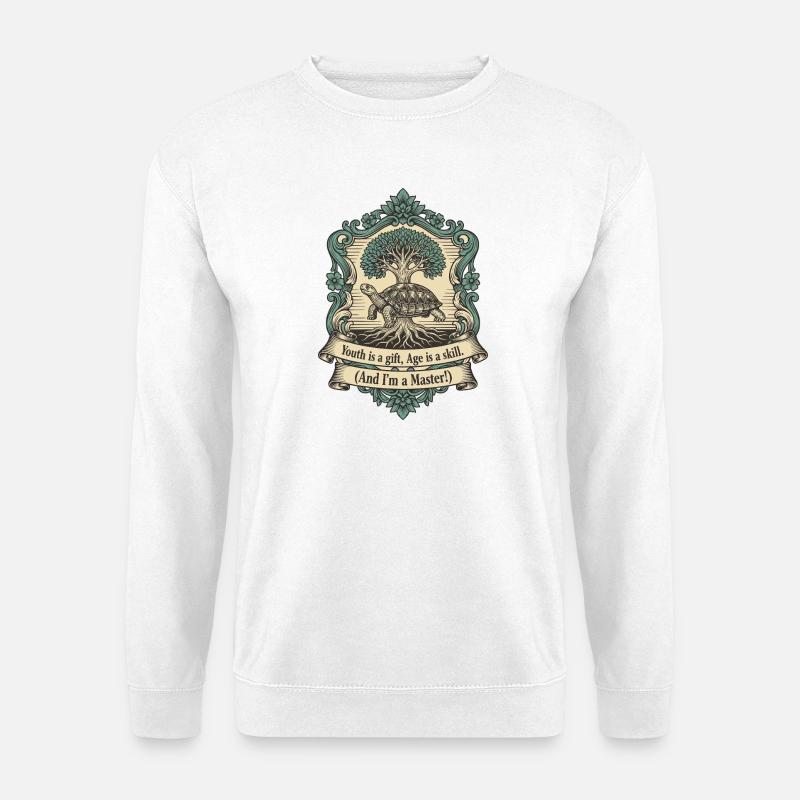 Langlebigkeit Wappen - Unisex Pullover - Weiß