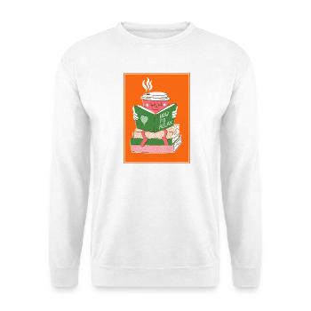 Wie man entspannt liest / How to relax - Unisex Pullover - Weiß - Vorne