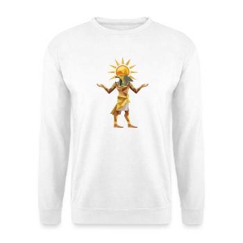 Sungod Ra - Cooles Low-Poly-Logo - Unisex Pullover - Weiß - Vorne