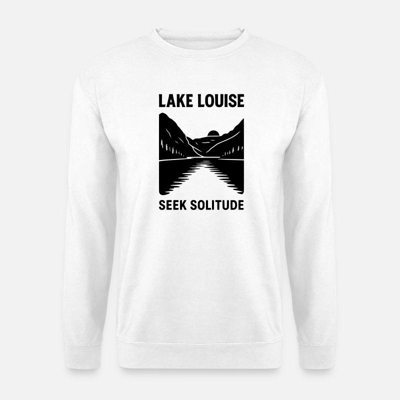 lake louise silhouette - Unisex Pullover - Weiß