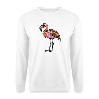 Flamingo Halloween Zombie - Unisex Pullover - Weiß - Vorne