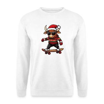 Stier Weihnachten Lustig - Unisex Pullover - Weiß - Vorne