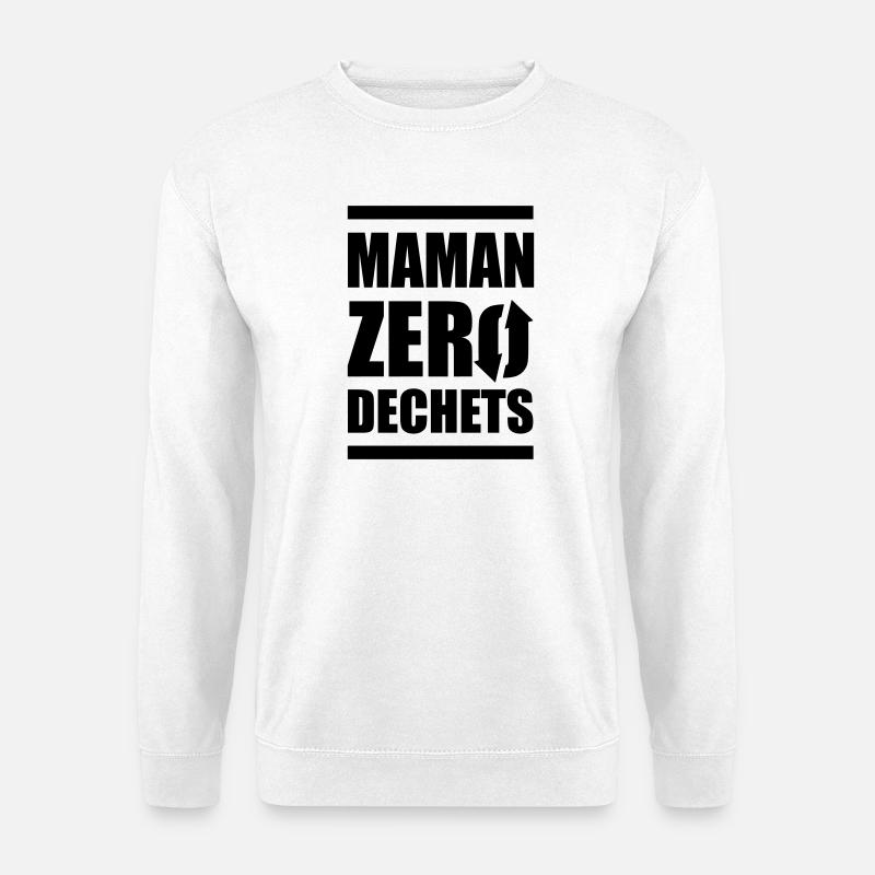 Zero waste mom - Unisex Sweatshirt - white