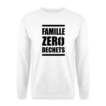 Zero Waste Familie - Unisex Pullover - Weiß - Vorne