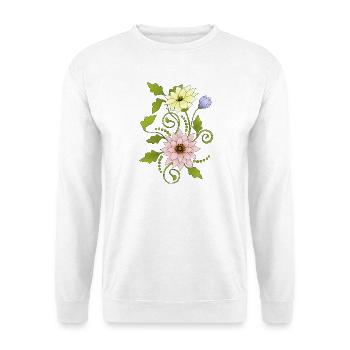 Fleur - Sweat-shirt Unisexe - blanc - Devant