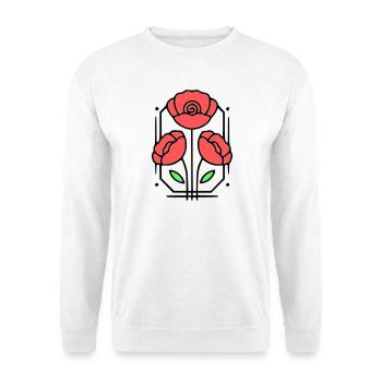 Poppy Poppies Minimalist Line Art 8 - Unisex Sweatshirt - white - Front