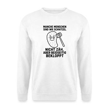 bekloppte menschen schnitzel - Unisex Pullover - Weiß - Vorne