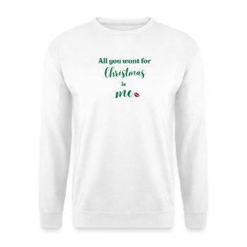 Weihnachten bin ich dein Wunsch - Unisex Pullover - Weiß - Vorne