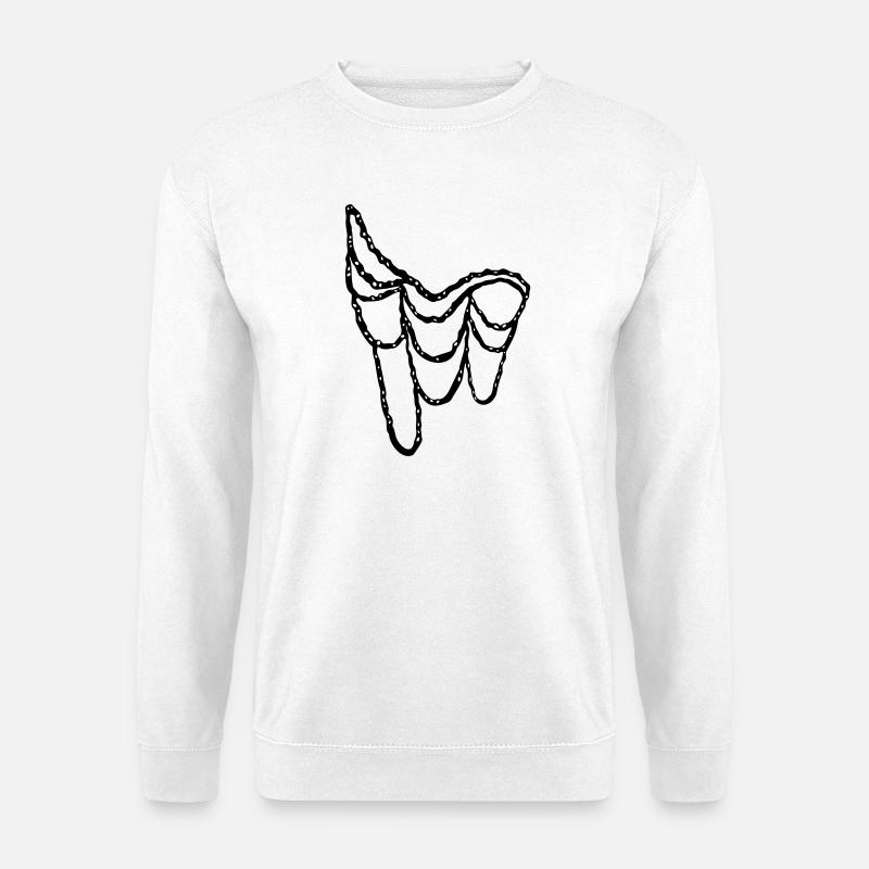Elegant_Jewelry_Line_Art - Unisex Pullover - Weiß