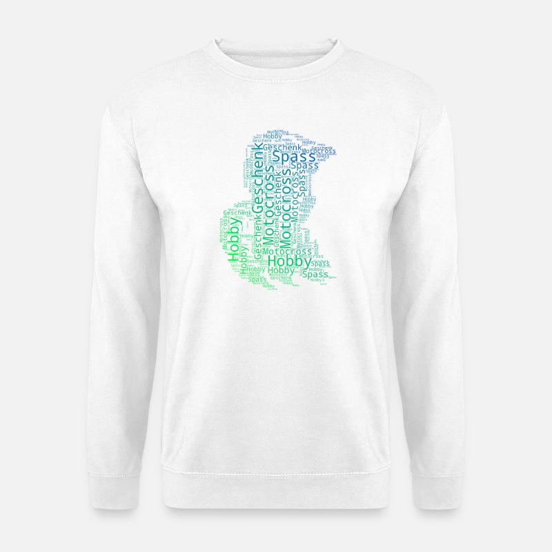 Klare Motocross Botschaft - Unisex Pullover - Weiß