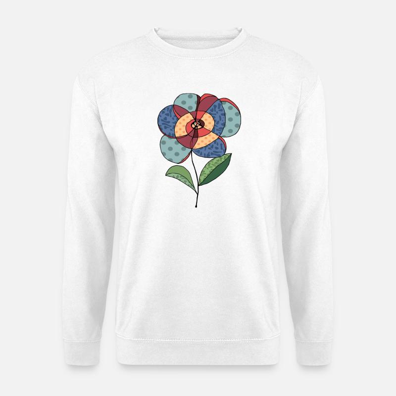 Blume - Unisex Pullover - Weiß